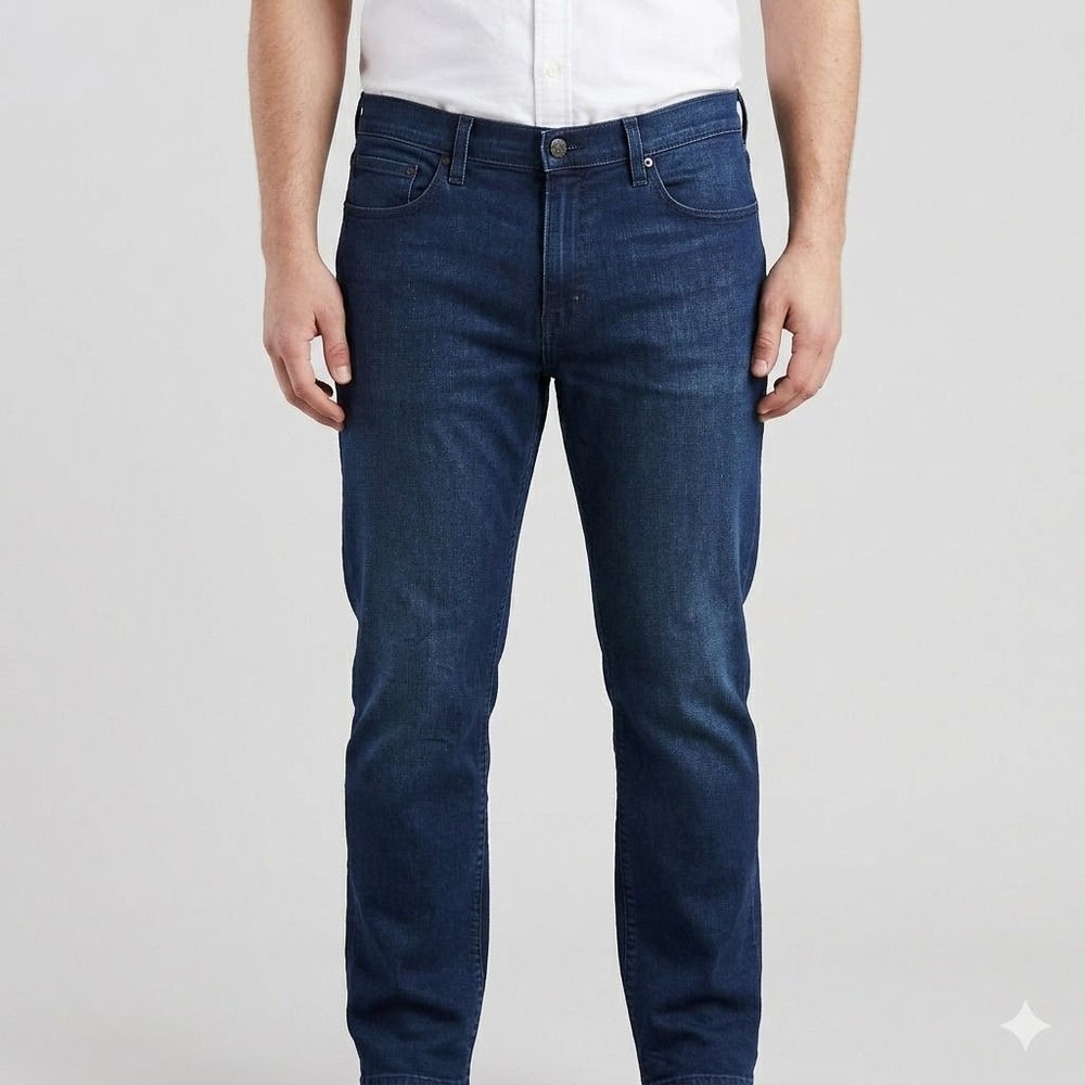 Levi's‎ 511 Slim Fit Jeans Dark Indigo Blue Stretch Denim W38 L32